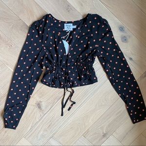 NWT Princess Polly Tie Front Top